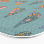 Pastel Bird Pattern  Bath Mat Gallery Image 3