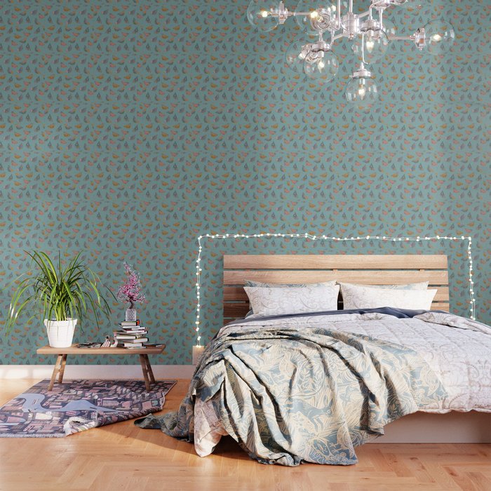 Pastel Bird Pattern  Wallpaper Gallery Image 3