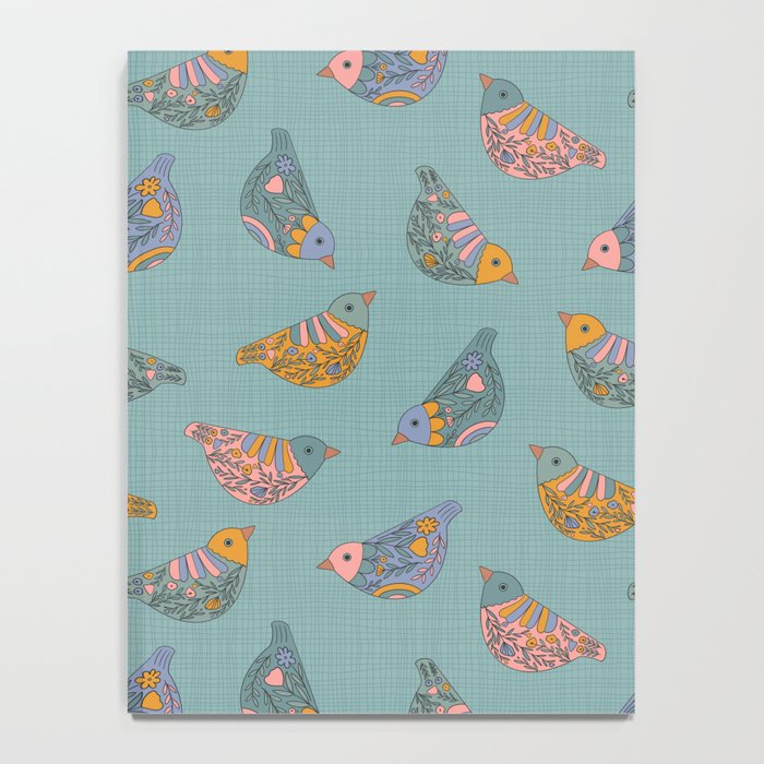 Pastel Bird Pattern  Notebook Gallery Image 4