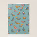 Pastel Bird Pattern  Stationery Card Gallery Image 2
