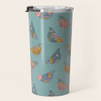 Pastel Bird Pattern  Travel Mug Gallery Image 3