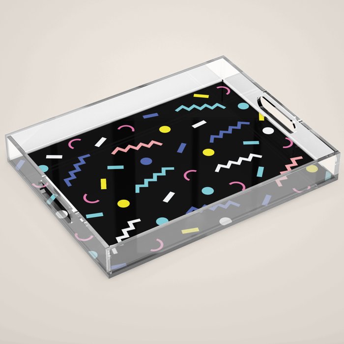 Memphis Pattern 19 - Party / 80s Retro Acrylic Tray Gallery Image 1
