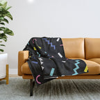 Memphis Pattern 19 - Party / 80s Retro Throw Blanket Gallery Image 1