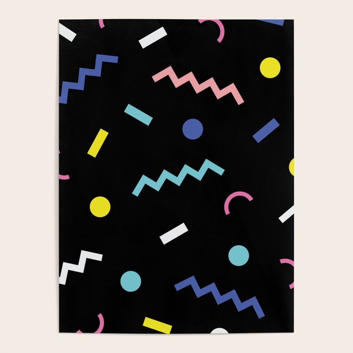Memphis Pattern 19 - Party / 80s Retro Poster Gallery Image 1