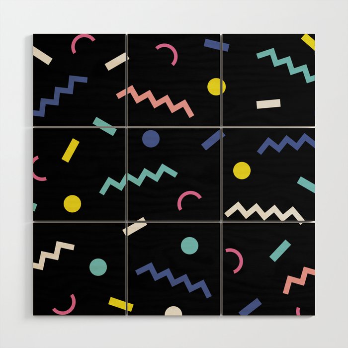 Memphis Pattern 19 - Party / 80s Retro Wood Wall Art Gallery Image 1