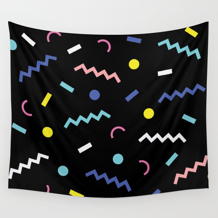 Memphis Pattern 19 - Party / 80s Retro Wall Tapestry Gallery Image 1