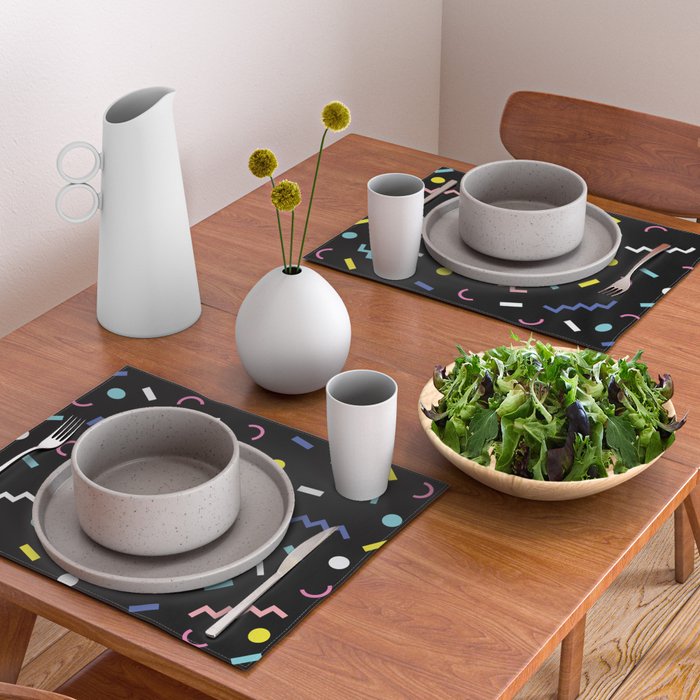Memphis Pattern 19 - Party / 80s Retro Placemat Gallery Image 2