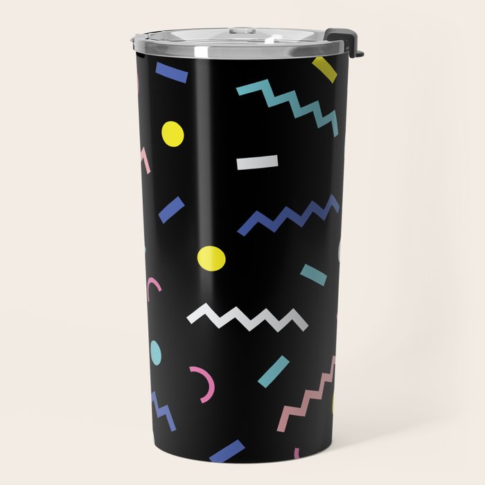 Memphis Pattern 19 - Party / 80s Retro Travel Mug Gallery Image 2