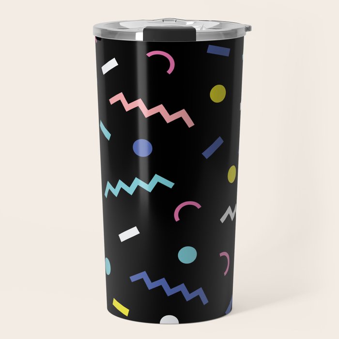 Memphis Pattern 19 - Party / 80s Retro Travel Mug Gallery Image 1