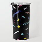 Memphis Pattern 19 - Party / 80s Retro Travel Mug Gallery Image 3