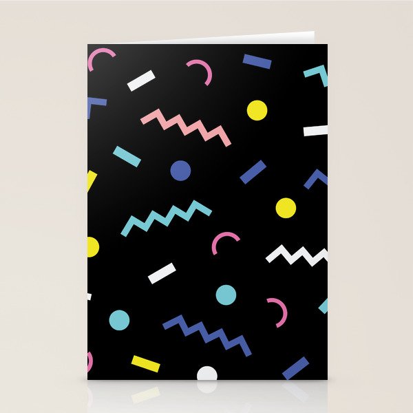 Memphis Pattern 19 - Party / 80s Retro Stationery Card Gallery Image 1