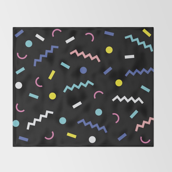 Memphis Pattern 19 - Party / 80s Retro Throw Blanket Gallery Image 2