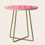Pinkshades Serrate Stripes Irregular Vertical Stripe Pattern in Pink Tones Side Table Gallery Image 1