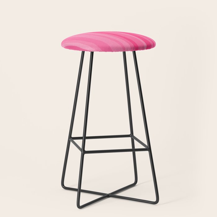 Pinkshades Serrate Stripes Irregular Vertical Stripe Pattern in Pink Tones Stool Gallery Image 1