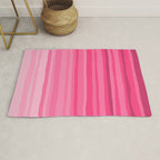 Pinkshades Serrate Stripes Irregular Vertical Stripe Pattern in Pink Tones Rug Gallery Image 1