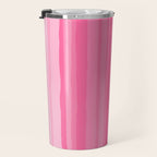 Pinkshades Serrate Stripes Irregular Vertical Stripe Pattern in Pink Tones Travel Mug Gallery Image 3
