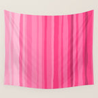 Pinkshades Serrate Stripes Irregular Vertical Stripe Pattern in Pink Tones Wall Tapestry Gallery Image 4