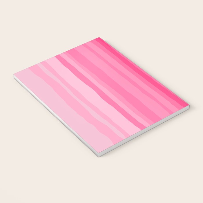 Pinkshades Serrate Stripes Irregular Vertical Stripe Pattern in Pink Tones Notebook Gallery Image 3