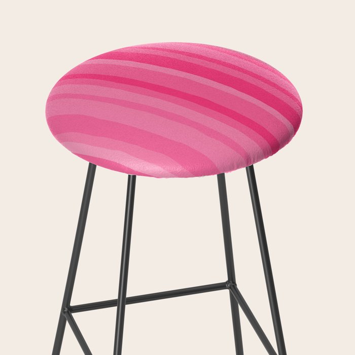 Pinkshades Serrate Stripes Irregular Vertical Stripe Pattern in Pink Tones Stool Gallery Image 2