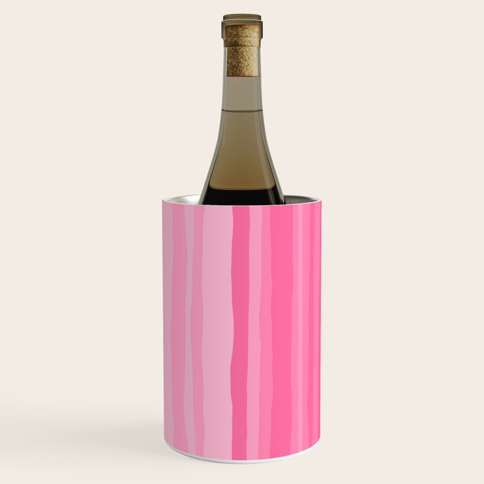Pinkshades Serrate Stripes Irregular Vertical Stripe Pattern in Pink Tones Wine Chiller Gallery Image 2