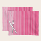 Pinkshades Serrate Stripes Irregular Vertical Stripe Pattern in Pink Tones Placemat Gallery Image 1