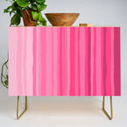 Pinkshades Serrate Stripes Irregular Vertical Stripe Pattern in Pink Tones Credenza Gallery Image 1