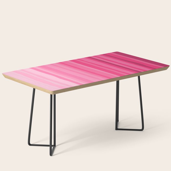 Pinkshades Serrate Stripes Irregular Vertical Stripe Pattern in Pink Tones Coffee Table Gallery Image 1