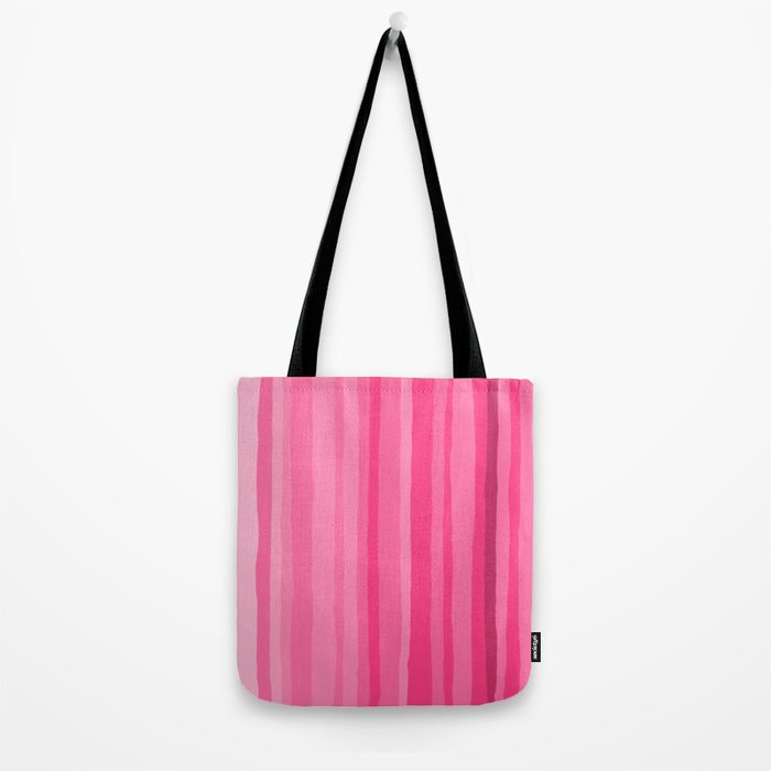 Pinkshades Serrate Stripes Irregular Vertical Stripe Pattern in Pink Tones Tote Bag Gallery Image 2