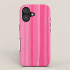 Pinkshades Serrate Stripes Irregular Vertical Stripe Pattern in Pink Tones iPhone Case Gallery Image 1