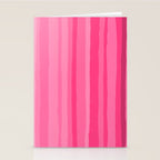 Pinkshades Serrate Stripes Irregular Vertical Stripe Pattern in Pink Tones Stationery Card Gallery Image 2