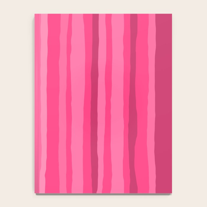 Pinkshades Serrate Stripes Irregular Vertical Stripe Pattern in Pink Tones Notebook Gallery Image 4