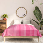 Pinkshades Serrate Stripes Irregular Vertical Stripe Pattern in Pink Tones Comforter Gallery Image 3