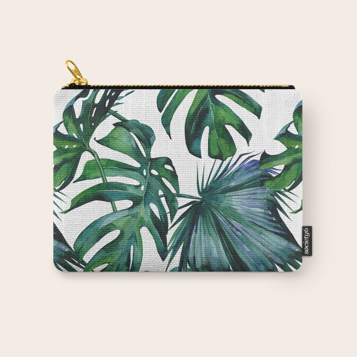 Tropical Palm Leaves Classic II Carry All Pouch Gallery Image 1
