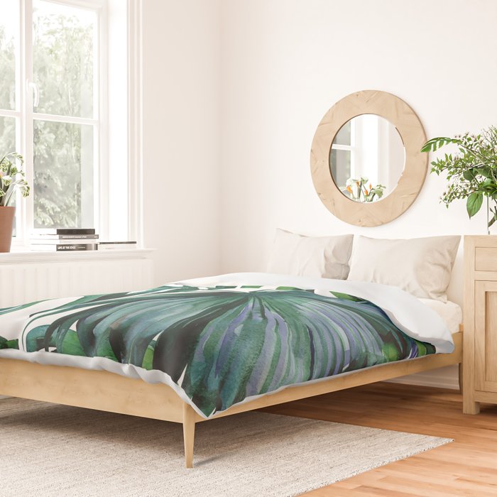 Tropical Palm Leaves Classic II Duvet Cover Gallery Image 2
