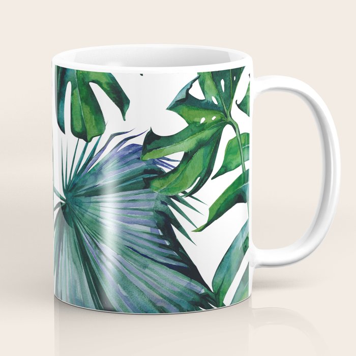 Tropical Palm Leaves Classic II Coffee Mug Gallery Image 1