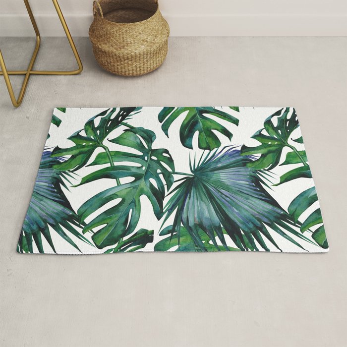 Tropical Palm Leaves Classic II Rug Gallery Image 1