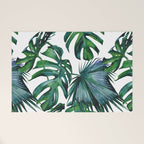 Tropical Palm Leaves Classic II Welcome Mat Gallery Image 1
