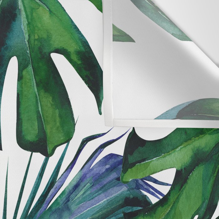 Tropical Palm Leaves Classic II Wall Tapestry Gallery Image 3