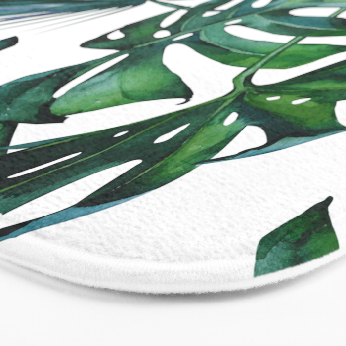 Tropical Palm Leaves Classic II Bath Mat Gallery Image 3