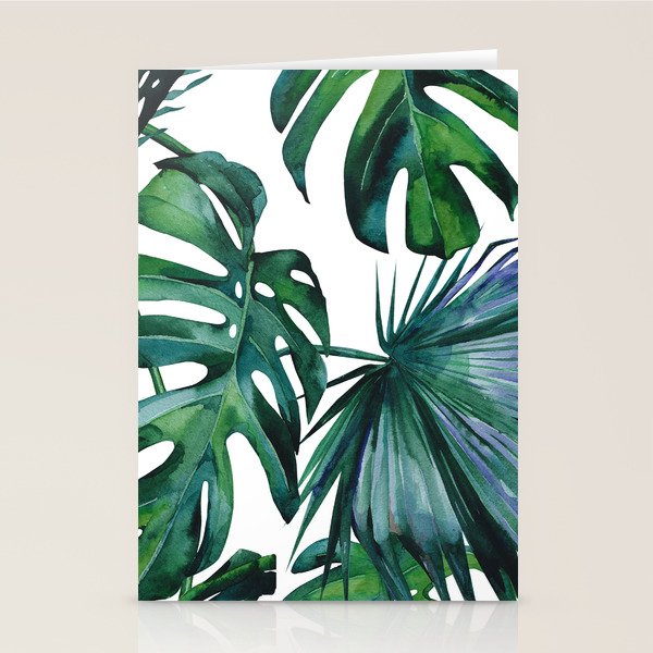 Tropical Palm Leaves Classic II Stationery Card Gallery Image 2