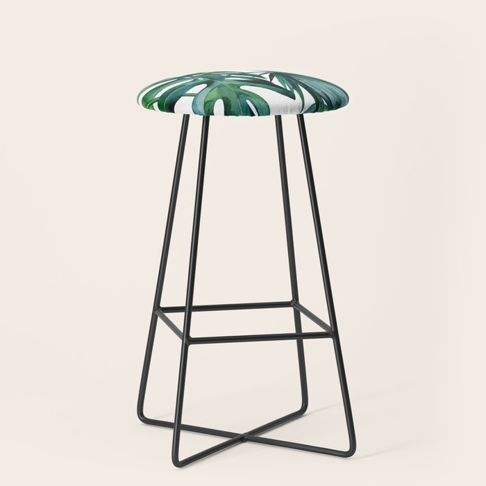 Tropical Palm Leaves Classic II Stool Gallery Image 1