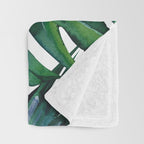 Tropical Palm Leaves Classic II Throw Blanket Gallery Image 3
