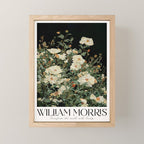 William Morris sage green Autumn Floral Print Art Nouveau maximalist wall art fall Flower Poster Mini Art Print Gallery Image 1