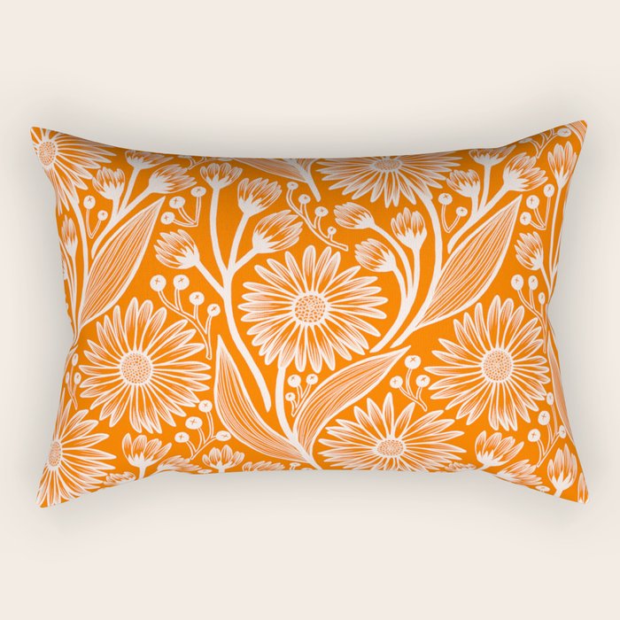 Marmalade Coneflowers Rectangular Pillow Gallery Image 1