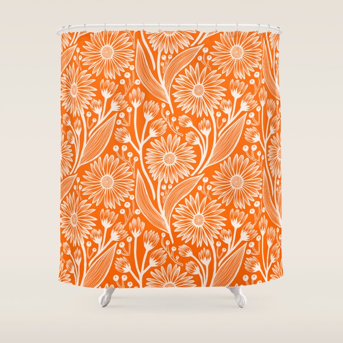 Marmalade Coneflowers Shower Curtain Gallery Image 1