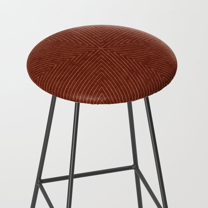 boho triangle stripes - rust Stool Gallery Image 2