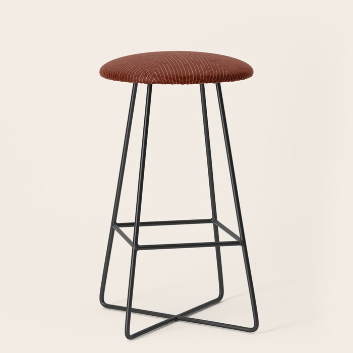 boho triangle stripes - rust Stool Gallery Image 1