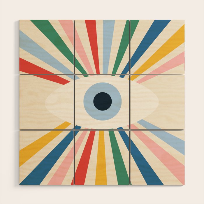 All Seeing Evil Eye - primary Wood Wall Art Gallery Image 1