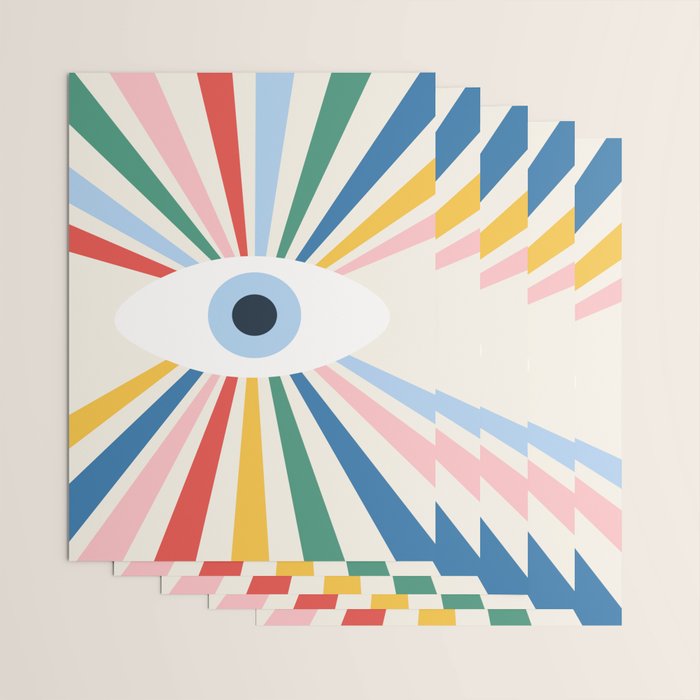 All Seeing Evil Eye - primary Wrapping Paper Gallery Image 3