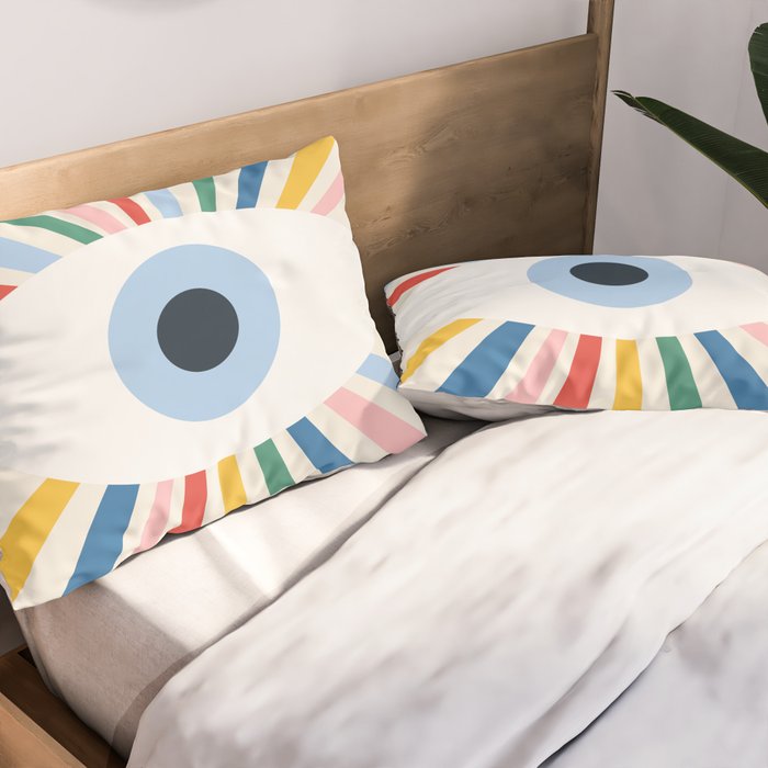 All Seeing Evil Eye - primary Pillow Sham Gallery Image 2